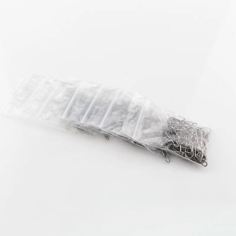 30Pcs 2#-14# Stainless Steel Fishhook Fishing Connector Pin Bearing Rolling Swivel Snap Pins Fishing Tackle Accessories
