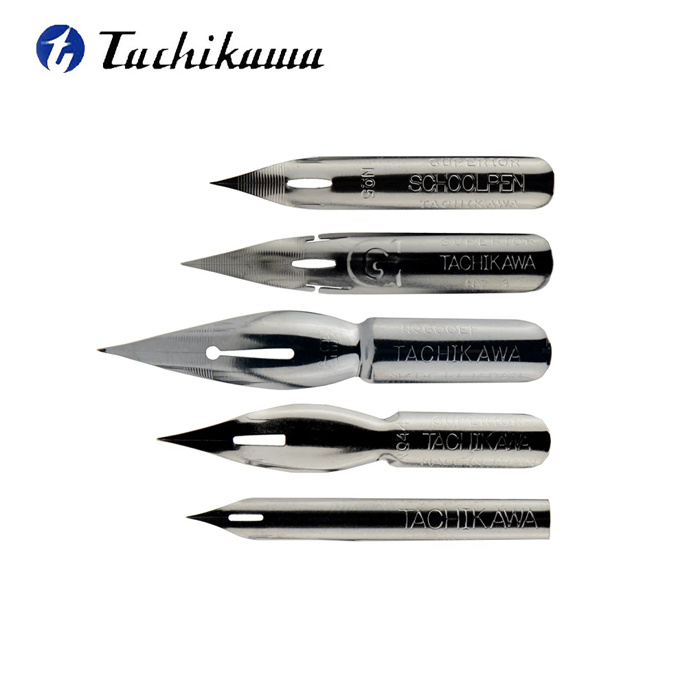 Tachikawa Cartoonist Saji/school G/D/Maru Nib Manga Fountain Pen Dipping Marker Art Set For Comic Sketch - Color: 5pcs nib