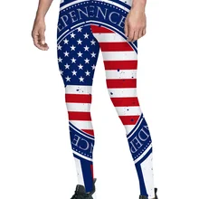 Тема Дня независимости красный, белый и синий флаг Ele мужские ts брюки мужские влагоотводящие не прозрачные на День Благодарения с высокой талией бу