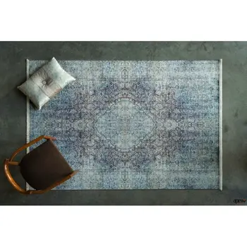 

Apex Calligrapher 3 'x 5' Microfiber Grey Runner Rug