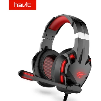 

Havit PC Gaming Headset LED Design Wired Headset Surround Sound & Noise Cancelling Microphone for laptop ps4