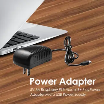 

5V/3A Model B and Plus Power Adapter Converter Micro Microinterface Charging of Digital Products US Black USB Power Supply