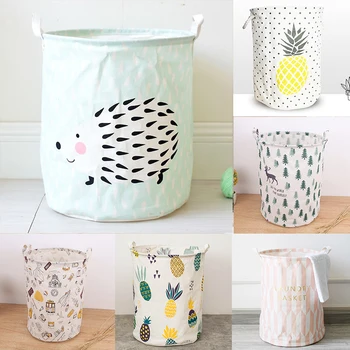 

Folding Laundry Basket Waterproof Clothes Storage Barrel Standing Kids Toys Storage Bucket Laundry Basket Organizer