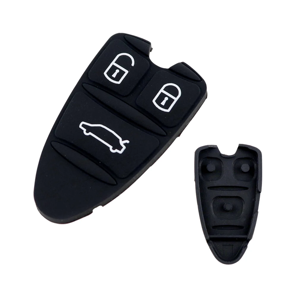 YIQIXIN For Alfa Romeo 159 Brera 156 Spider 3 Button Car Key Shell Silicone Rubber Replacement Smart Card Repair Leather Key Case Car Key Shell Key Shell