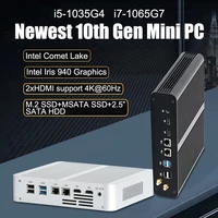 Eglobal-novo mini pc intel core i5 1035g4, i7 1065g7, íris, windows 10 pro, off pc gamer, 2lan, 2hdmi, 4k, 60hz, wi-fi