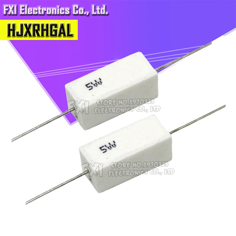10 шт. 5 Вт 0 1 Ом цемента сопротивление 0.1R 0.1ohm | Электронные компоненты и