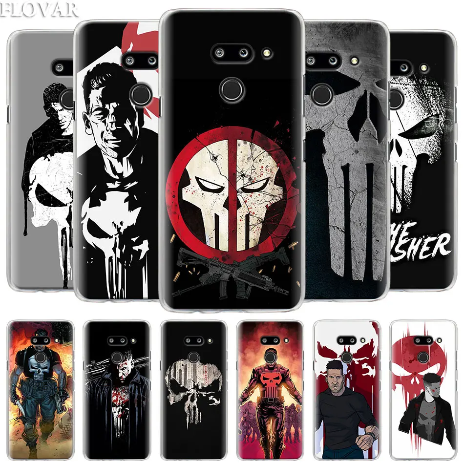 

The Punisher Frank Castle Phone Cases for LG G7 Plus G8 ThinQ G6 V40 V50 ThinQ Q6 Q7 Q8 Hard PC Case Coque