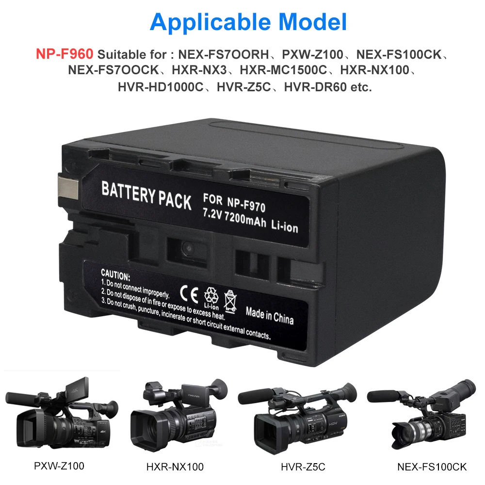 PALO 7200mah NP-F970 F970 F960 NPF960 Camera Battery Pack for SONY NP F980 QM91D CCD-TRV58 V1J z1 DSC-S30 DSC-F707 | Электроника