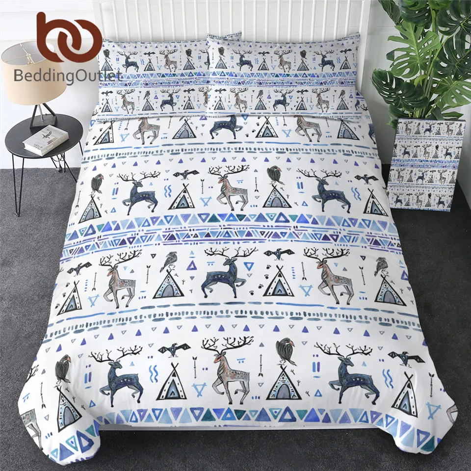 Комплект постельного белья BeddingOutlet с оленями пододеяльник покрывало орлом