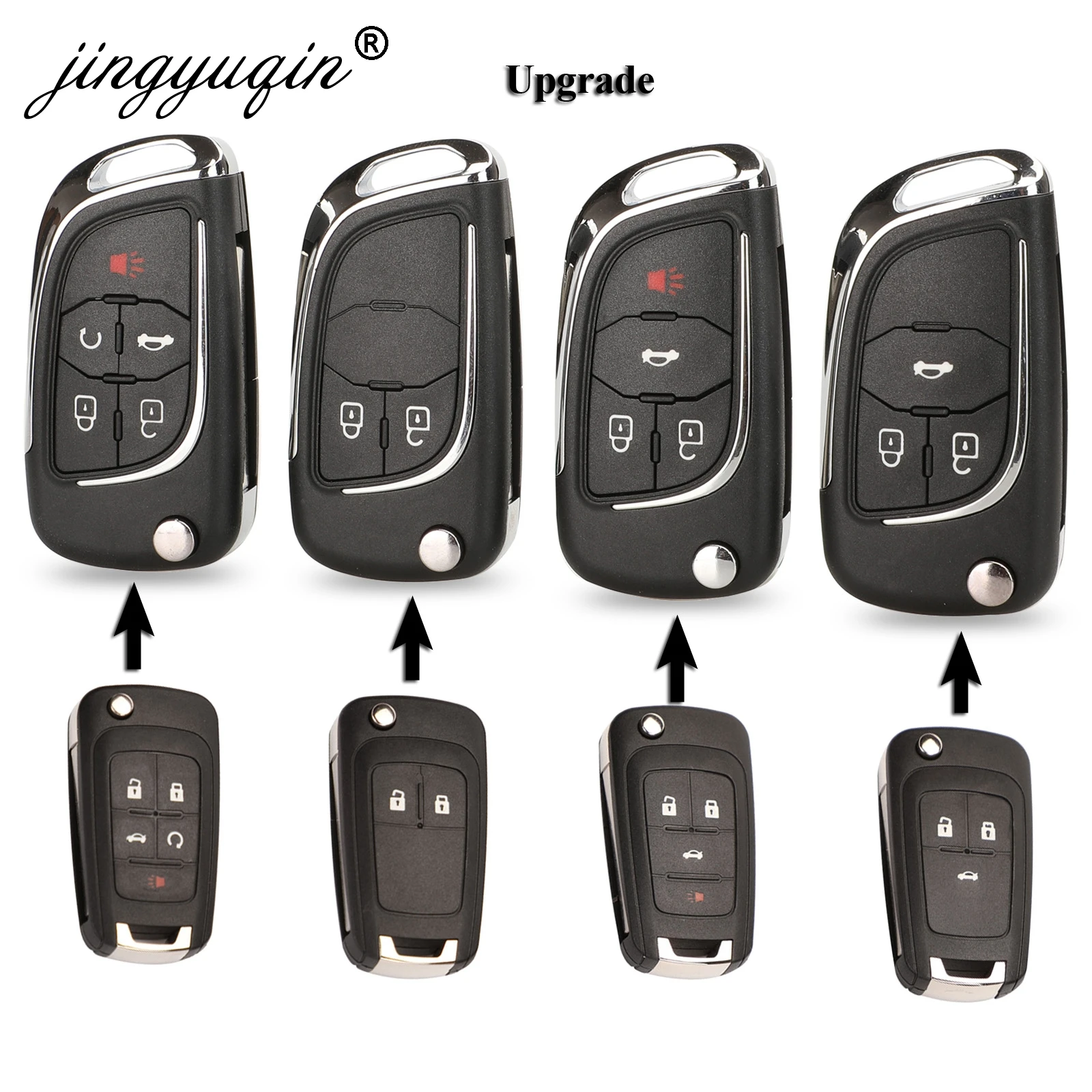 Jingyuqin 10X модифицированный флип чехол для дистанционного ключа Chevrolet Cruze Epica Lova Camaro