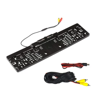 

4 IR Light Auto Parktronic EU License Plate Frame Infrared Reversing Camera HD Waterproof Car Rear View Backup Night Vision