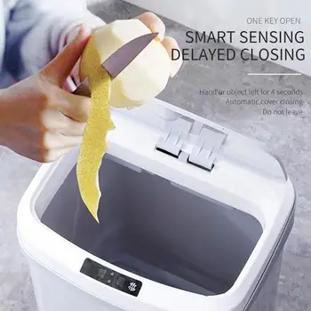 

15L 3 Color Induction Dustbin Smart Garbage Bin Creative Automatic Kitchen Electric Large Capacity Household Smart Trash Can