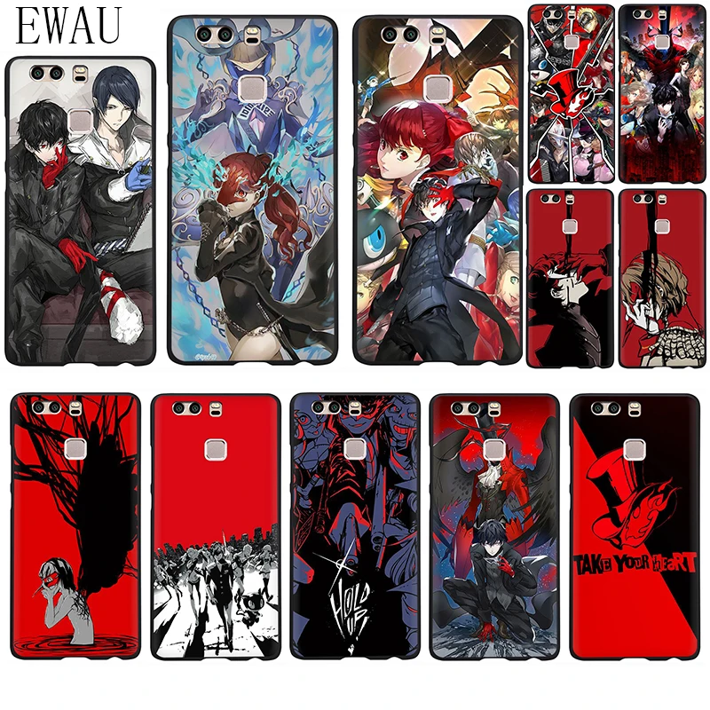 EWAU P5 P Persona 5 Мягкий силиконовый чехол для телефона Huawei P8 P9 P10 P20 P30 P40 Lite Pro Smart Z plus |