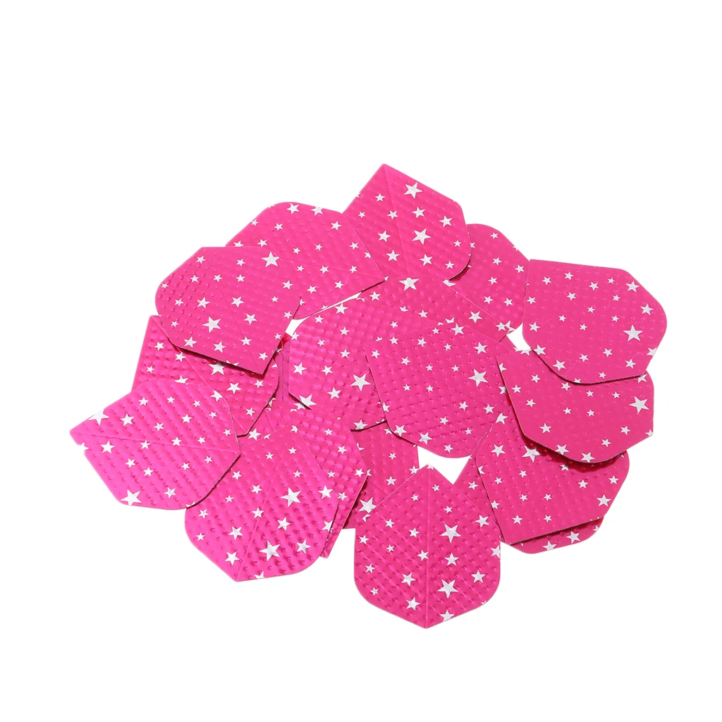 MagiDeal 20pcs Dart Flights Standard Geometric Patterns Darts Flights Protectors for Steel / Soft Tip DIY Darts Accessories