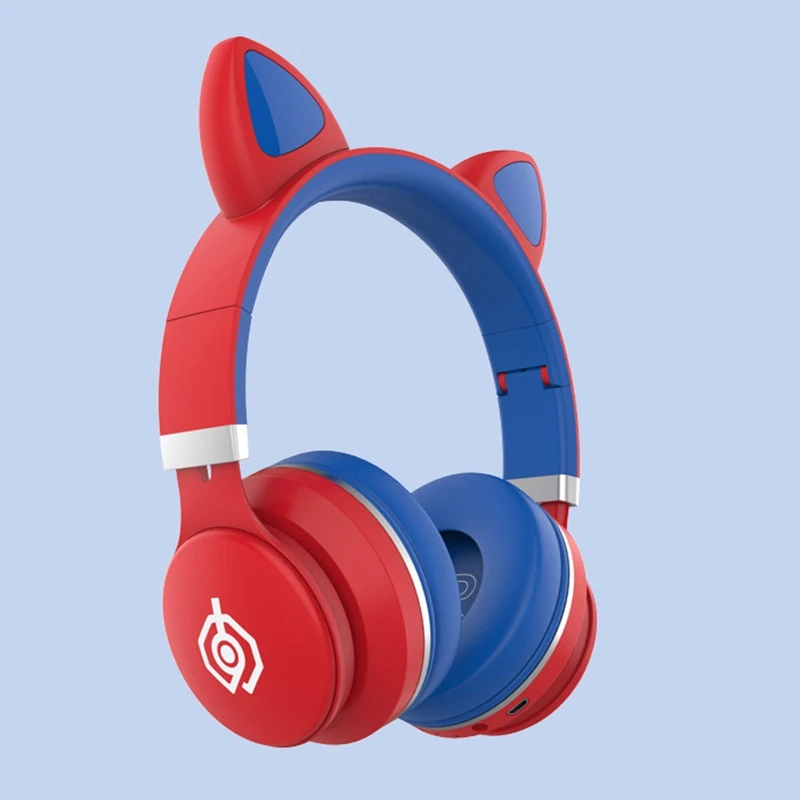 Bluetooth 5 0 Cat Ear Headphones LED Light Up Noise Cancelling Adults Kids Girl Headset Support TF Card