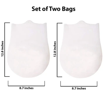 

New 2 Pack Premium Reusable Large Cooking Silicone Sous Vide Bags Fresh Keeping Eco-Friendly Food Preservation Immersion Circula