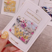 8164, Южная Корея, заколки для девочек, детские аксессуары для волос, головной убор, маленький цветочный тканевый зажим