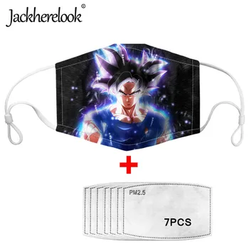 

Jackherelook Hot Sales Anime Dragon Ball Z Printed Mouth Mask Washable Elastic String Mascarilla with PM 2.5 Filters Kids Masks