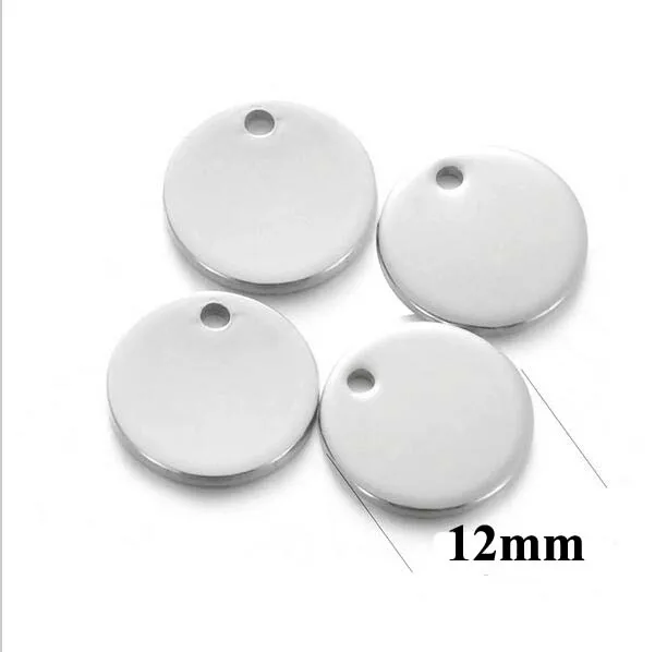 12mm Silver 200 шт изысканные металлические плоские круглые шармы с тиснением для монет - Цвет: 12mm Silver