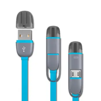 

Colorful Multi-color Data Line 2-in-1 Multi-function Data Line For Apple For Android Charging Line Computer Cables Connectors
