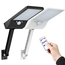 Солнечный светодиодный садовый уличный светильник, Модернизированный садовый настенный светильник, дорожное ограждение, лампа с дистанционным управлением, 3 режима, водонепроницаемый Кронштейн