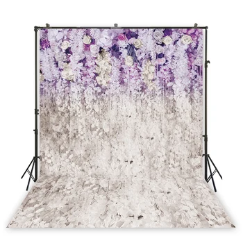 

purple flowers wedding floral background photography backdrop party decor baby shower photoshoot photo studio background XT-6708