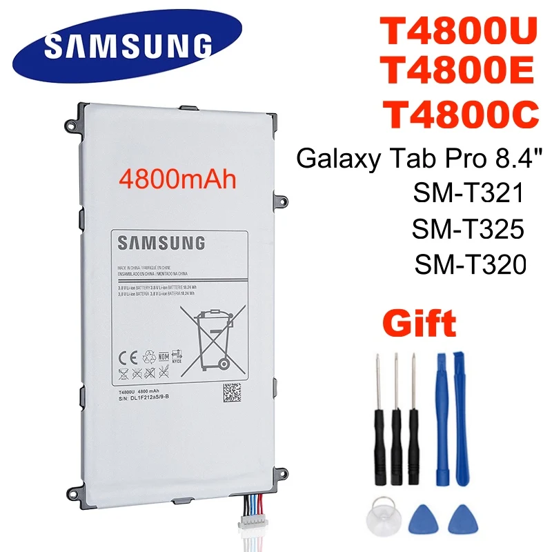 T4800U T4800C T4800E SAMSUNG оригинальный аккумулятор для Galaxy Tab Pro 8 4 в SM T321 T325 T320 планшет запасной ПК 4800 мА ч|Аккумуляторы