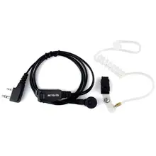 New Retevis 2 Pin Acoustic Tube Headset Earpiece for Kenwood Radios HYT BAOFENG BF-UV5R 888S High Quality