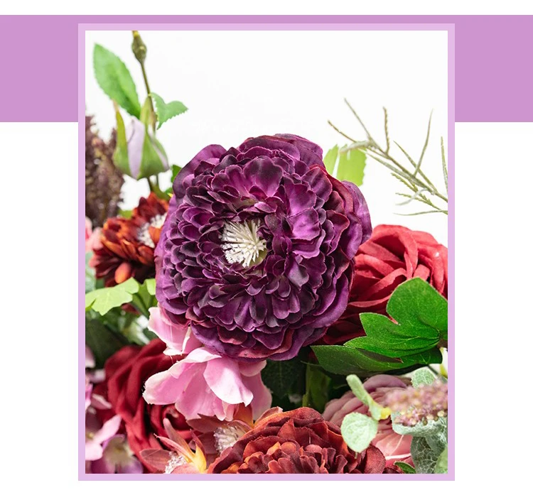JAROWN Wedding Floral Wedding Arch Arrangement Artificial Flower Row Small Corner Flower Stage Background Home Party Welcome Area Decor (7)