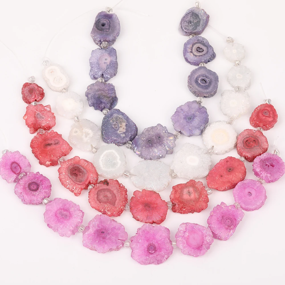 Freeform Solar Druzy Drusy Agates сланцы шармы бусины ювелирные изделия граненые