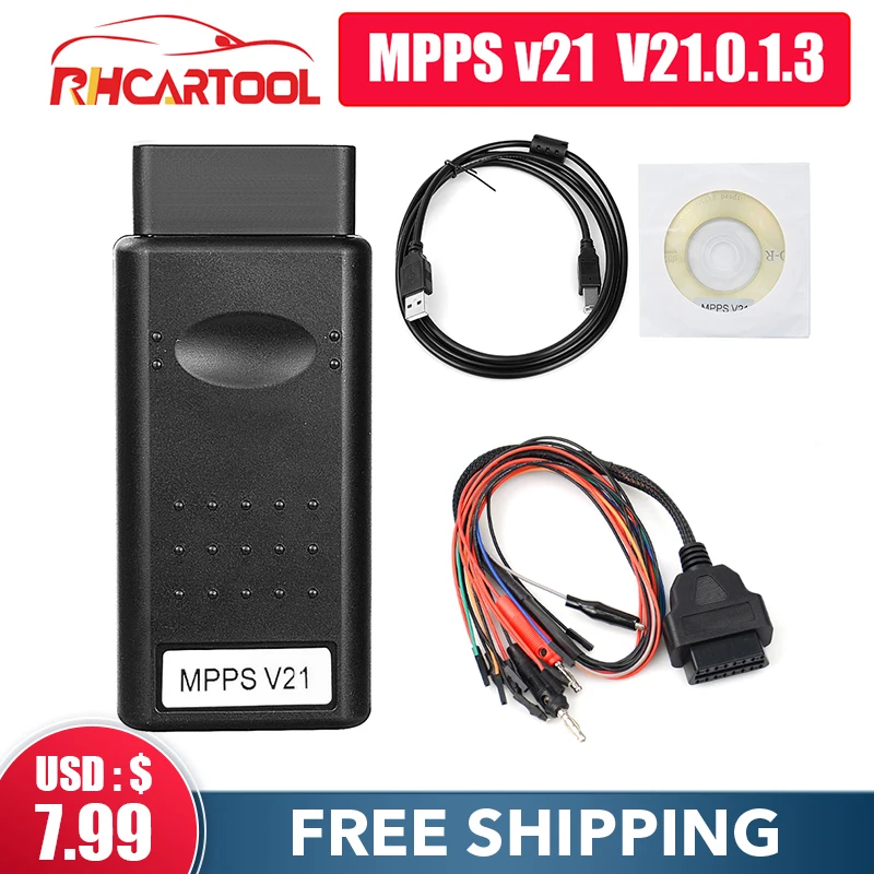 Сканер чип тюнинга OBD2 MPPS V21 ECU с разрывным тросом автомобильный инструмент лучше