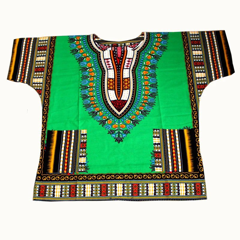 (Fast shipping) New fashion design african traditional printed 100% cotton Dashiki T-shirts for unisex (MADE IN THAILAND) african suit Africa Clothing