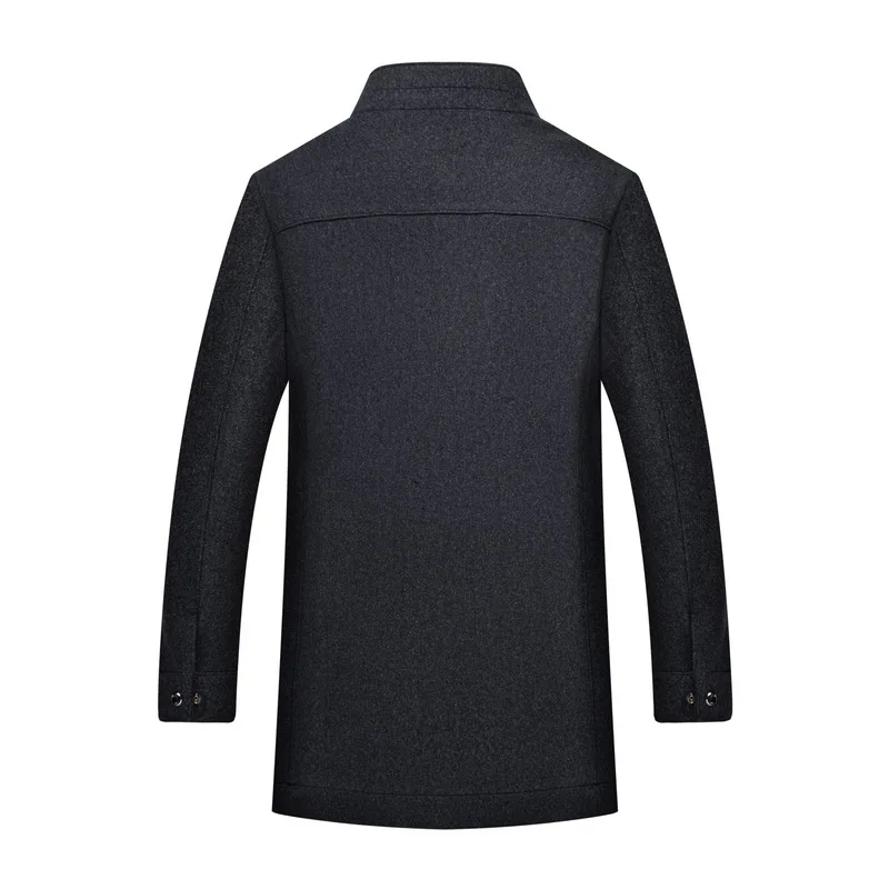 10XL 8X Тонкий Модный однобортный пиджак для мужчин, деловая Повседневная Длинная шерстяная Зимняя Теплая мужская куртка, Мужская брендовая одежда