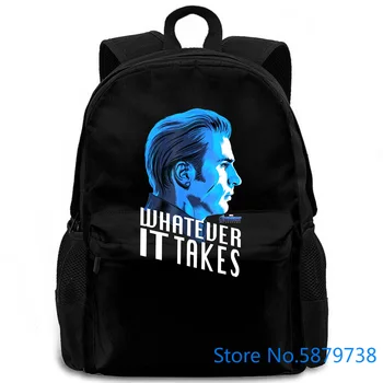 

Whatever It Takes Captain America Avengers End Game Comic Black women men backpack laptop travel school adult student