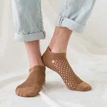 

Men's Breathable Socks Ankle Cotton Socks Summer Casual Thin Fishnet Simple Comfortable Short High Quality Cotton Boat Socks