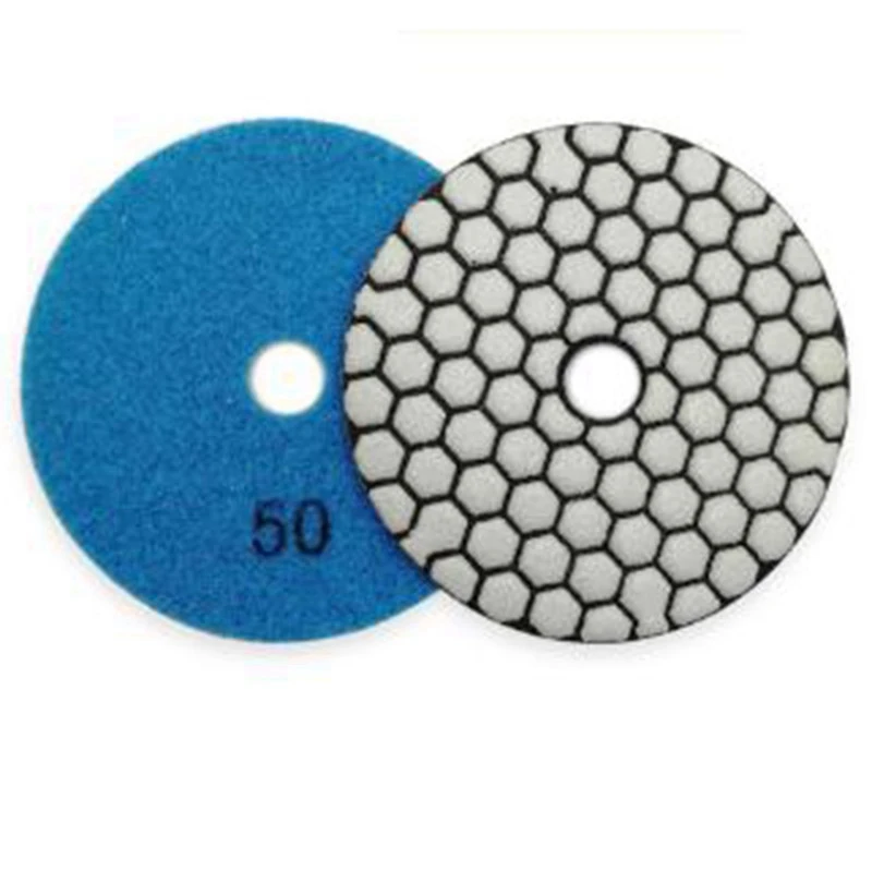 6 шт. 4 дюйма/100 мм грит 50 алмазный круг для сухой полировки гранит мрамор Гибкая Смола шлифовальный дисковый керамический полировщик камня диск