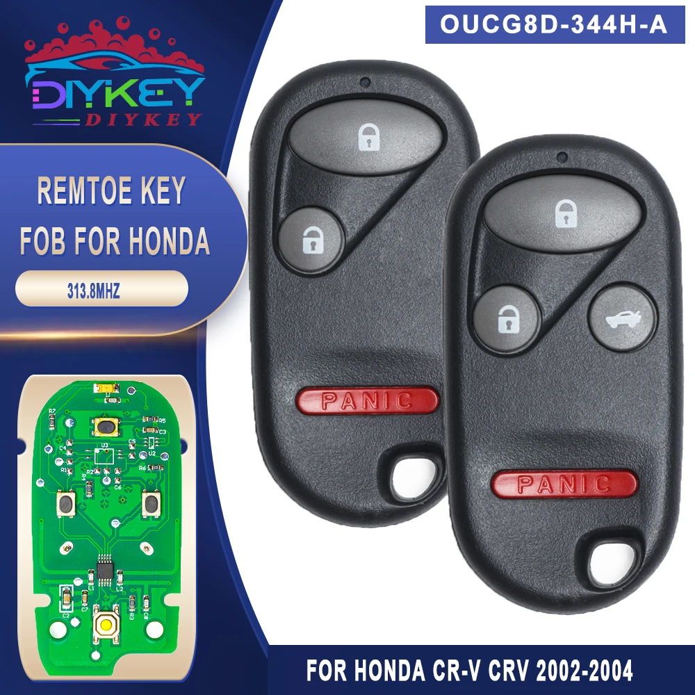 3 Button For 2002 2003 2004 Honda CR-V CRV Keyless Remote Auto Car Entry Key Fob