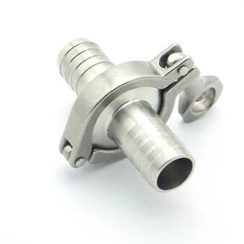 

304 Stainless Steel Sanitary Pipe Fitting Set 16mm Hose Barb Ferrule + 1.5" Tri Clamp + Silicon Gasket For Home Brew