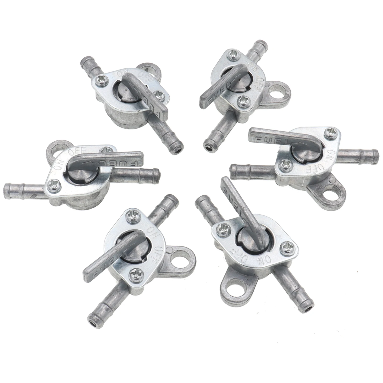 6pcs 6mm Gas Fuel Tank Switch Small Faucet Valve Switch Shunt Gasoline Oil Switch Moped Accessories