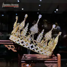 Свадебная тиара, корона для женщин, головной убор для выпускного, свадебные диадемы и короны, ювелирные аксессуары для волос