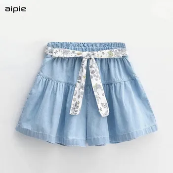 

Girl's Shorts New Fashion European and American style Solid color denim cotton Children shorts For 3-12 year kids wear