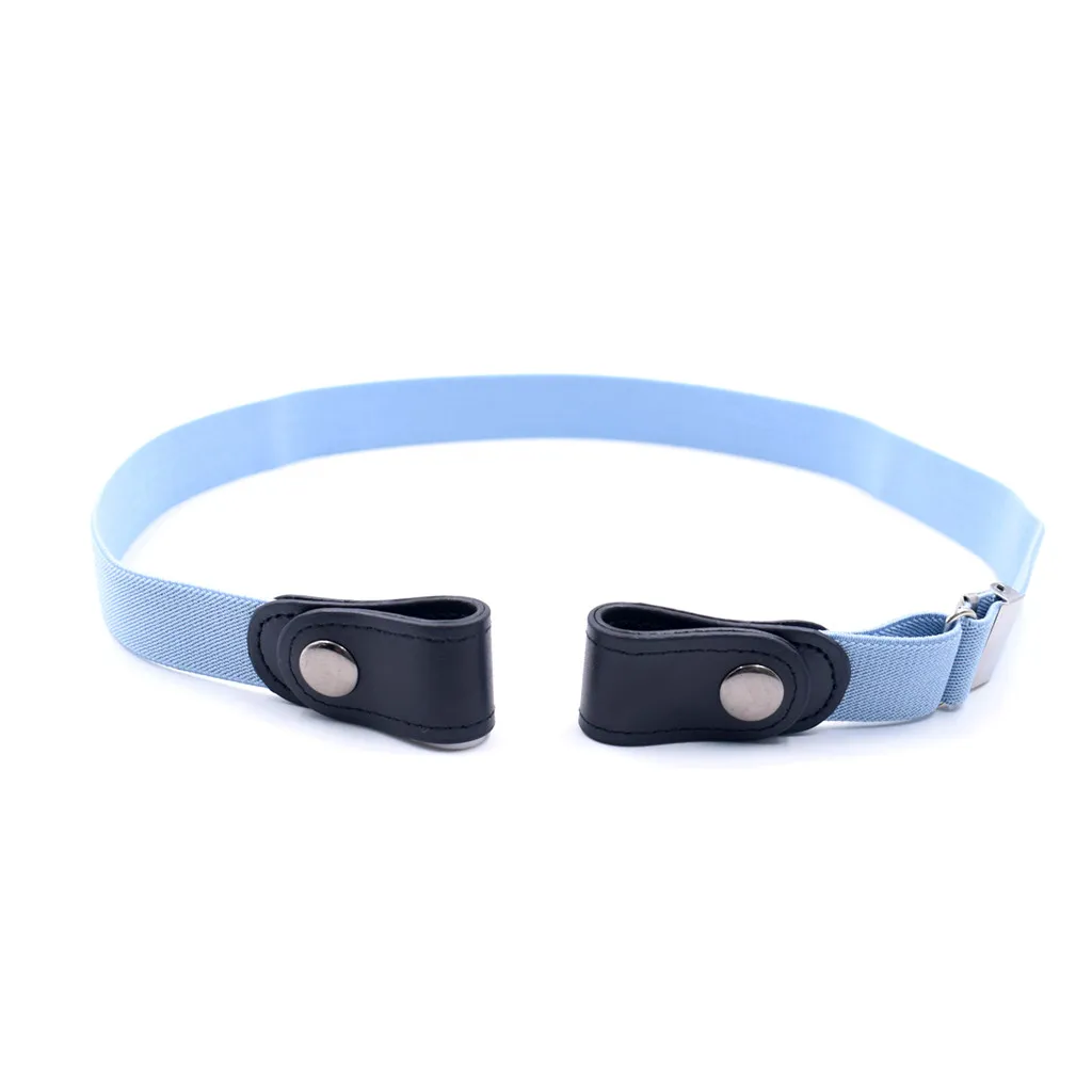 PU Leather Buckle-free Adult/Child Invisible Elastic Belt for Jeans No Bulge Hassle buckle free elastic belt riem zonder gesp03
