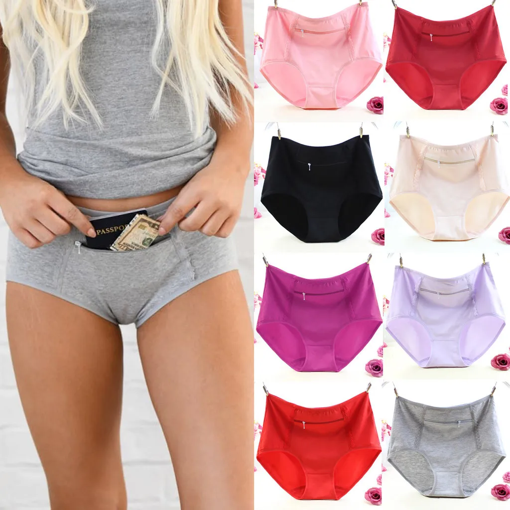 Women's Panties with Pocket 2020 solid womens Sexy Underpants Panties Soft Breathable underpants female Underwear Women's Panties with Pocket 2020 solid womens Sexy Underpants Panties Soft Breathable underpants female Underwear