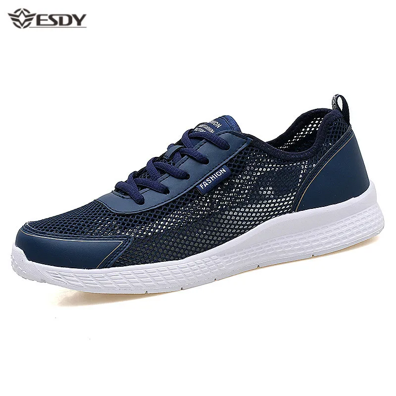 

New Mesh Men Shoes Summer Breathable Men Casual Shoes Lightweight Lace Up for Men Sneakers Big Size Tenis Masculino Wholesale