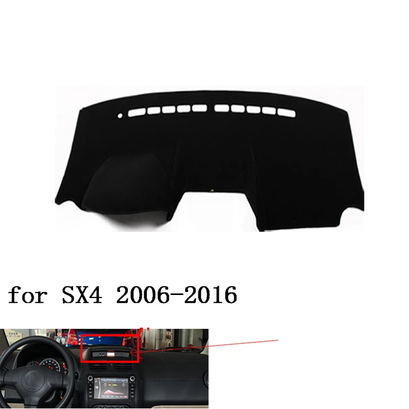 Для Suzuki SX4 2006 2016 коврик для приборной панели защитный тенты Подушка интерьерная