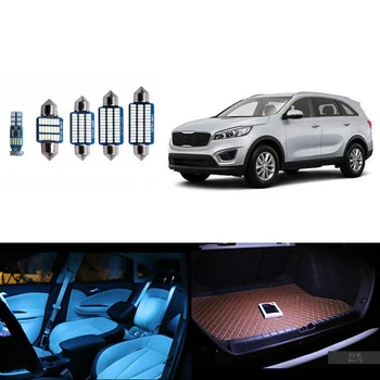 

8pcs Led T10 Canbus White Ice Blue LED Lamp Car Bulbs Interior Kit Map Dome Trunk Plate Light Fit for Kia Sorento 2011 2012 2013