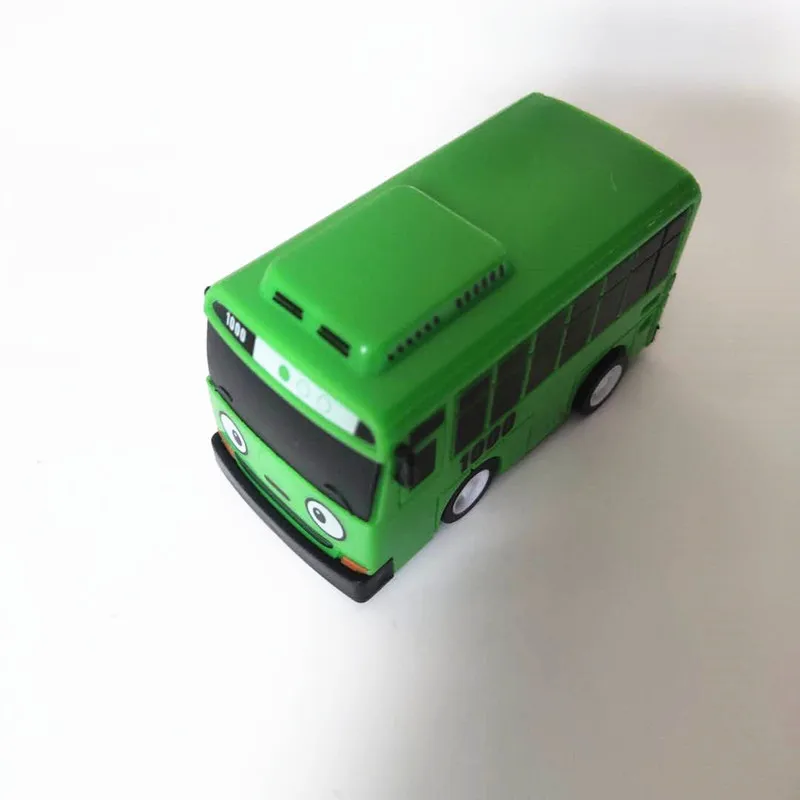 New 4pcs/set ko Toy the Little Bus Mini Plastic Pull Back Blue Tayo Red Gani Yellow Lani Green Rogi Bus Car Model for Baby Gift