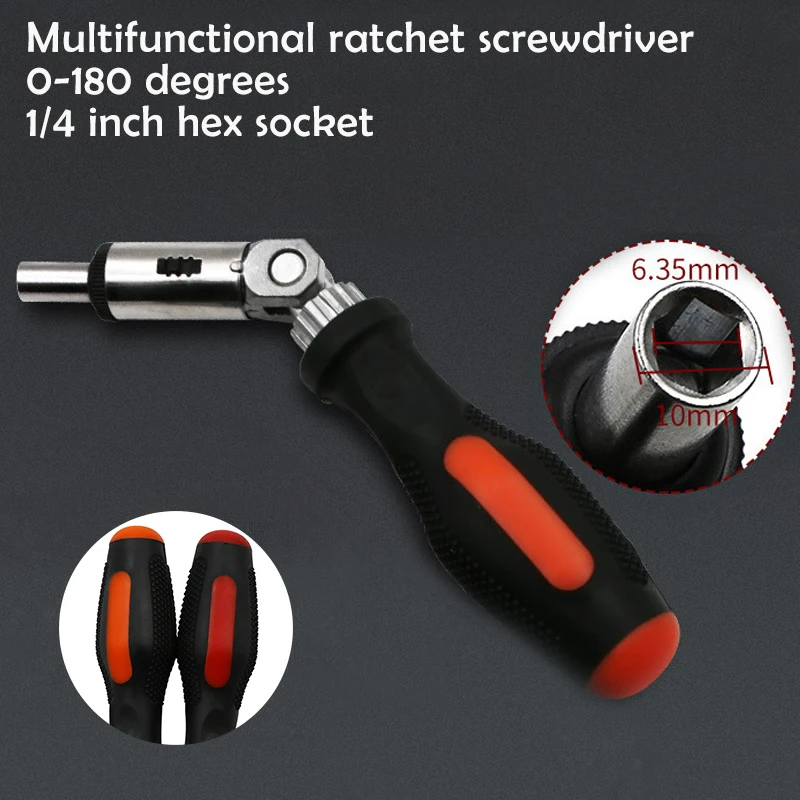 

Multifunction Adjustable 180 Degree Rotating CW/CCW Steel Magnetic Ratchet Screwdriver Magnetic Ratchet Screwdriver