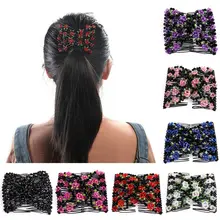 Бусы волосы Волшебная расческа зажим двухсторонняя кристальная эластичная шпилька эластичные гребни для волос женское украшение для волос аксессуары для волос с бисером Новинка