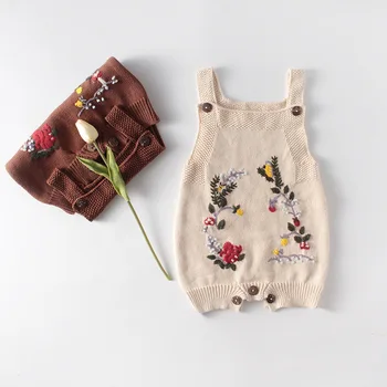 

Baby Rompers Sleeveless Newborn Infant Girls Jumpsuits Outfits One Pieces Toddler Kids Sweaters Clothes Autumn Children Costumes